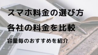 【2024年8月】スマホ料金の選び方。各社の料金を比較