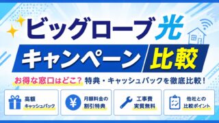 【2026年最新】ビッグローブ光キャンペーン比較