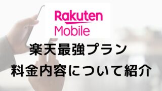 楽天モバイル最強プラン　料金内容を紹介