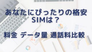 あなたにぴったりの格安SIMは?料金・データ・通話で比較!