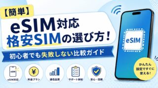 【簡単】eSIM対応格安SIMの選び方!初心者でも失敗しない比較ガイド