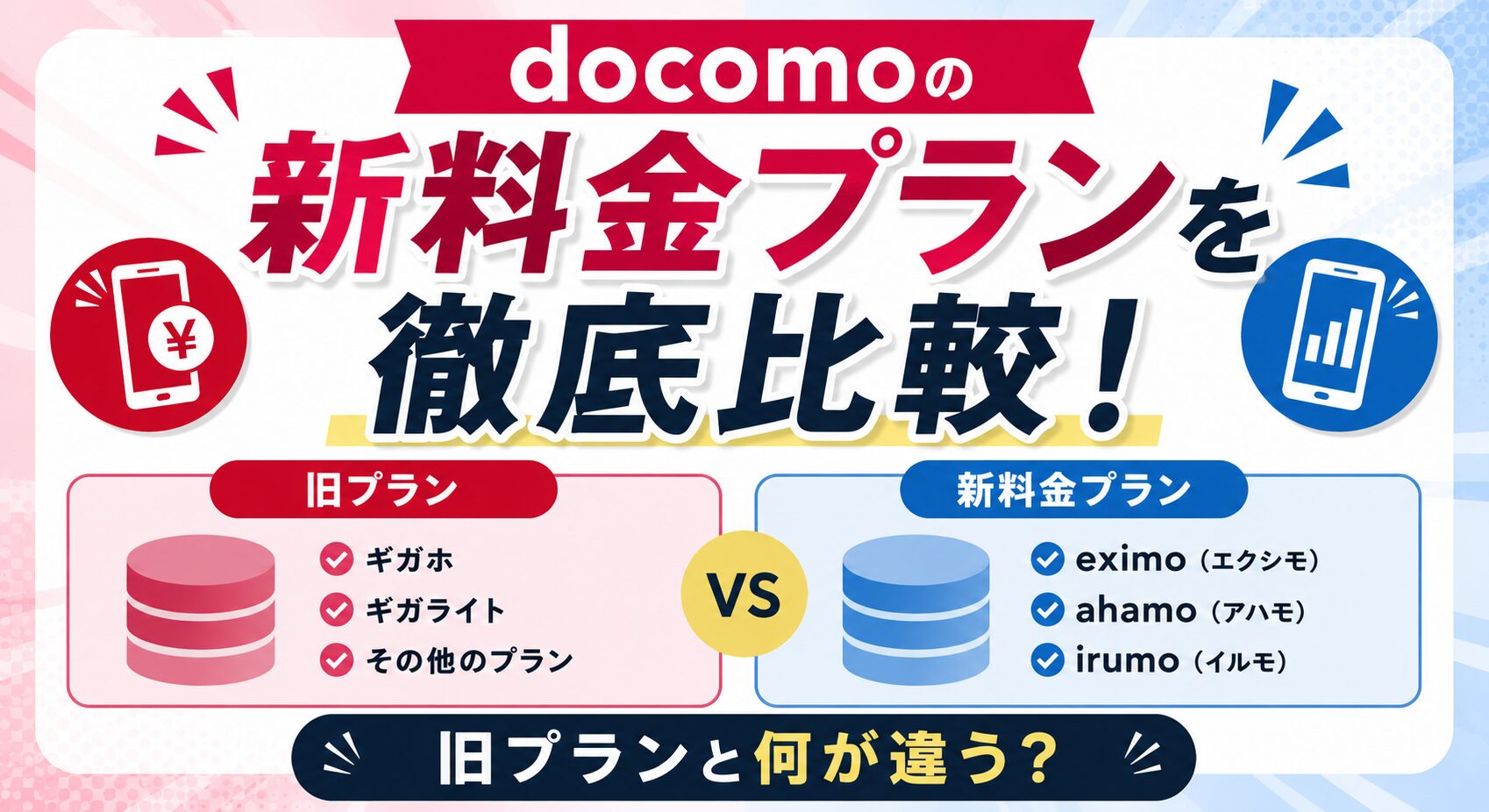 【2026年最新】ドコモ料金プランを徹底比較｜MAX・mini・ポイ活の違いと選び方